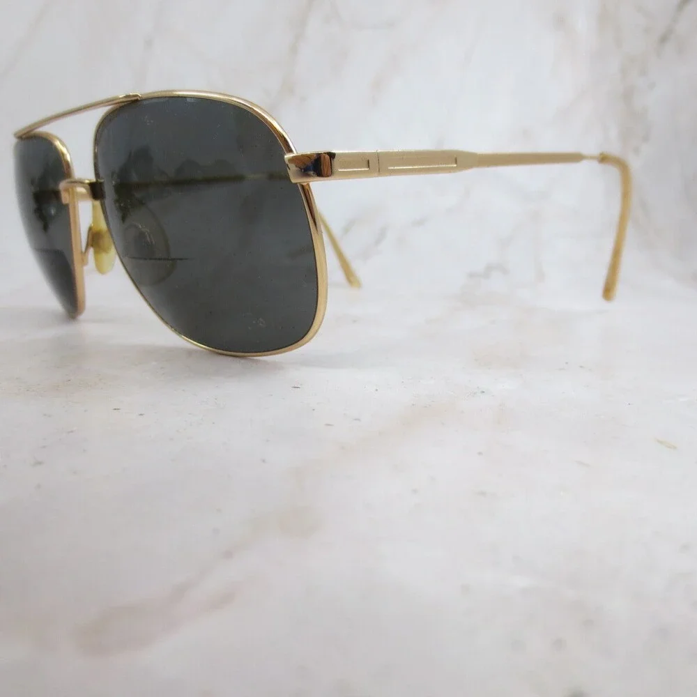 Marchon Jonathan 2 Sunglasses Frame Men Polished Gold Full Rim Aviator 58-16-145 - Picture 2 of 8